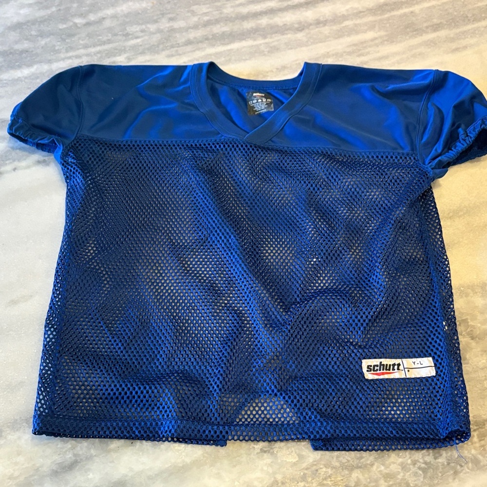 Schutt Blue Mesh Youth Large Football Jersey